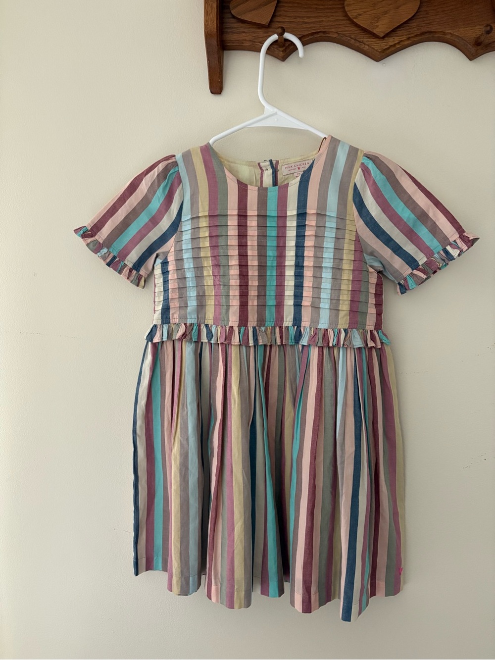 NWOT Pink Chicken Raquel Striped Dress Girls Size 6